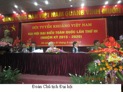 Đại hội đại biểu toàn quốc Hội Tuyển khoáng Việt Nam nhiệm kỳ 2015 – 2020